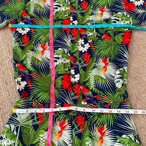 Romper Jack Men’s Tropical Hawaiian Floral One Piece Romper Jumpsuit Set sz S - Picture 12 of 13